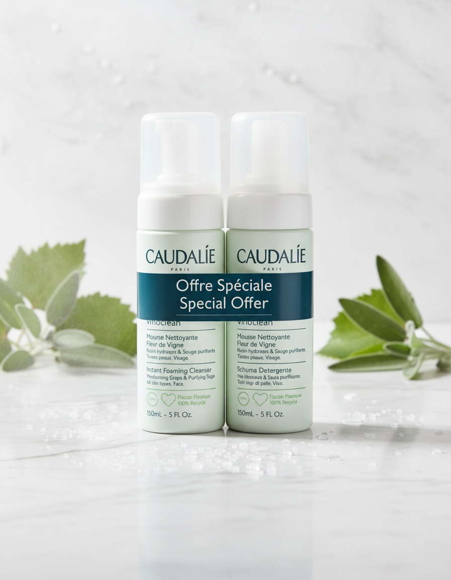 Caudalie VINOCLEAN cleansing foam pack 2 x 150 ml - Afbeelding 2