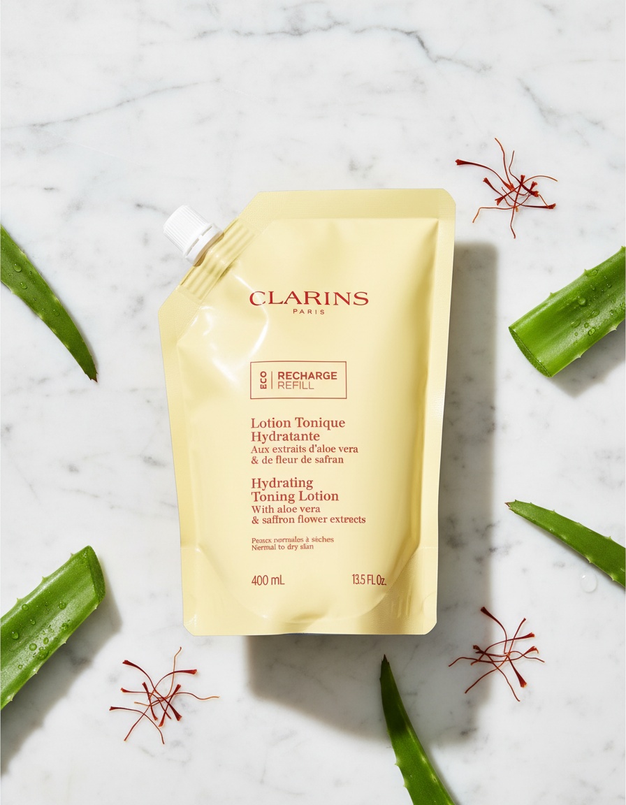 Clarins Moisturizing TONER LOTION for normal to dry skin recharge 400 ml - Afbeelding 2