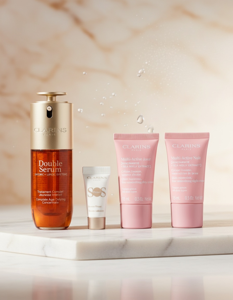 Clarins DOUBLE SERUM CASE 3 pcs - Afbeelding 2