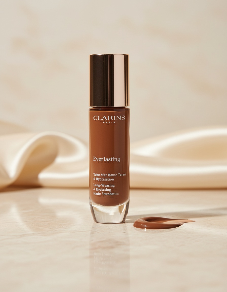Clarins EVERLASTING teint mat haute tenue #120C-espresso - Afbeelding 2