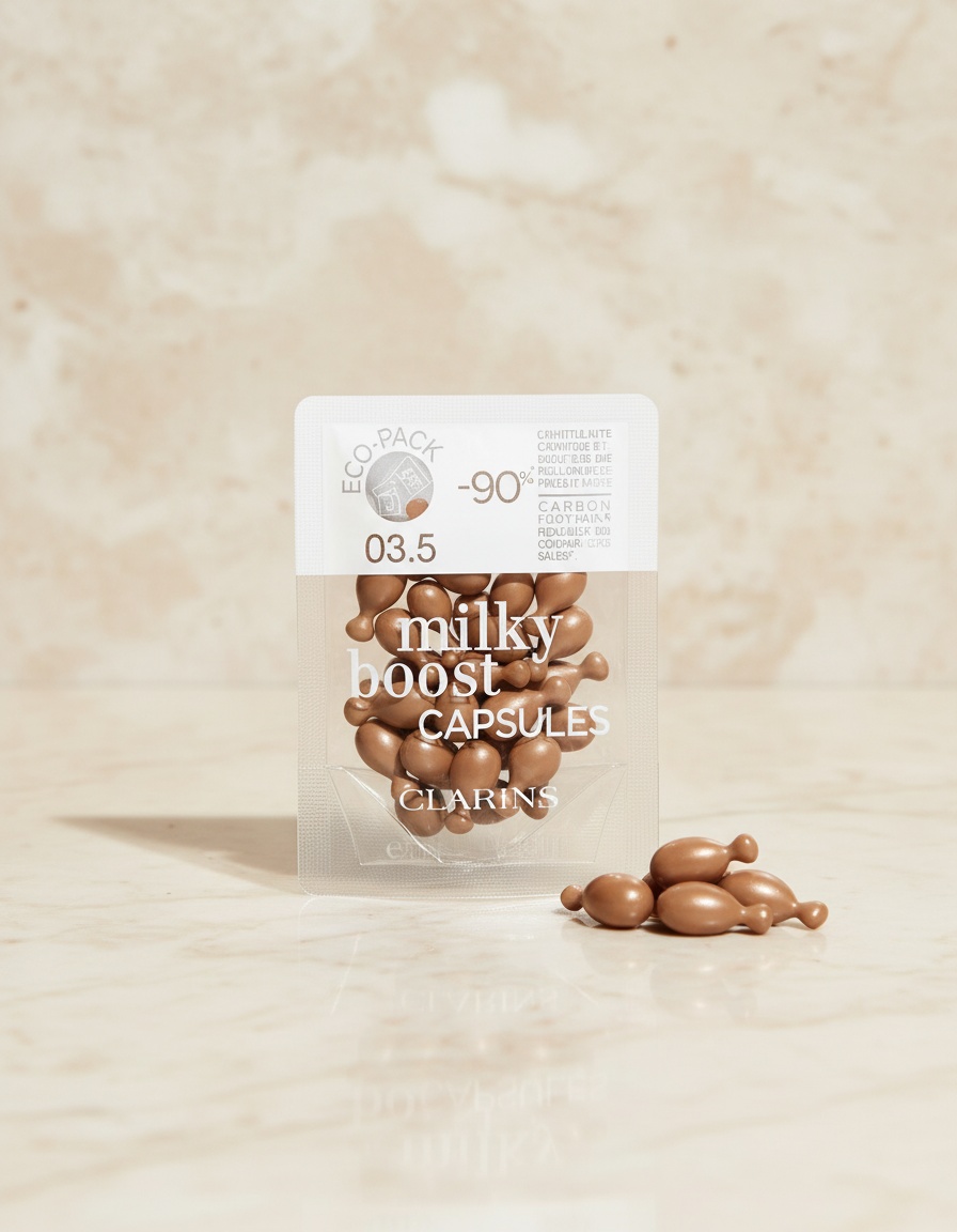 Clarins MILKY BOOST capsule makeup refill #3.5 30 u - Afbeelding 2