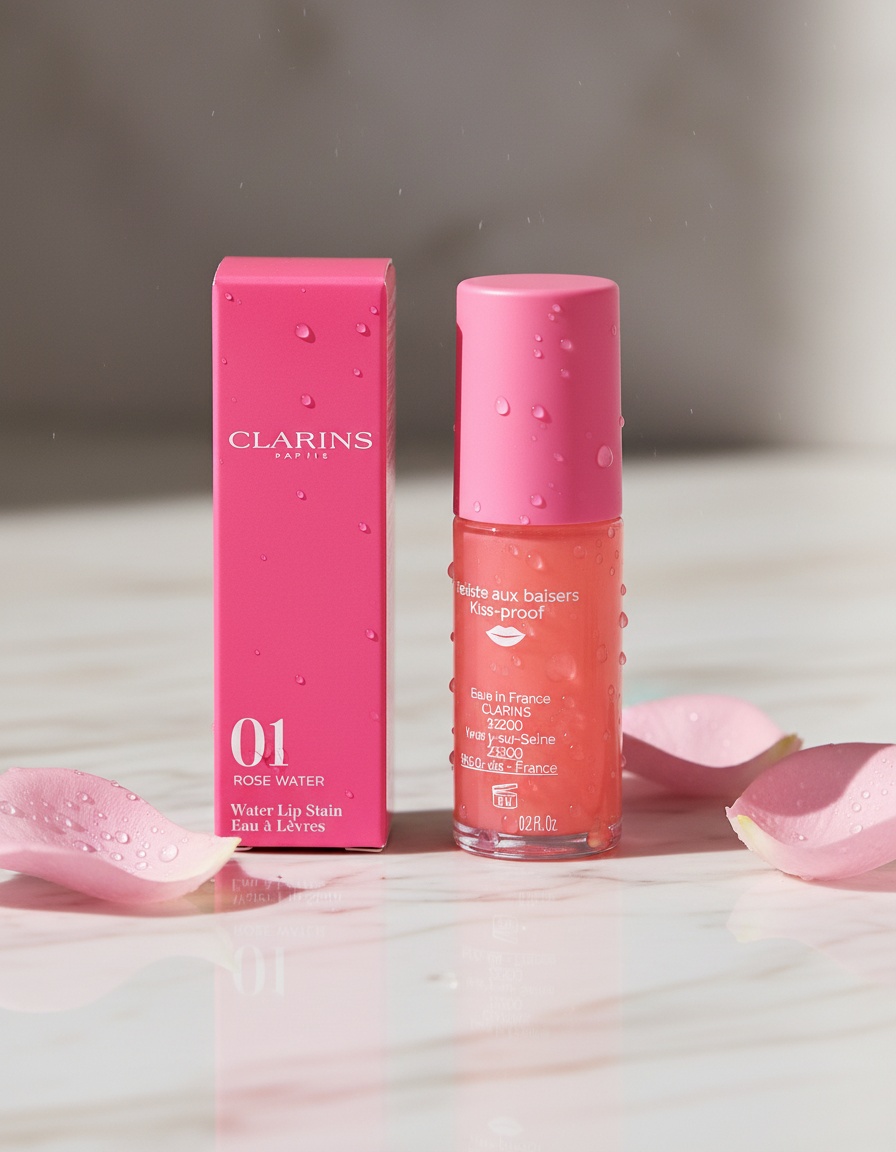 Clarins WATER LIP SATIN eau à lèvres #01-rose water - Afbeelding 2