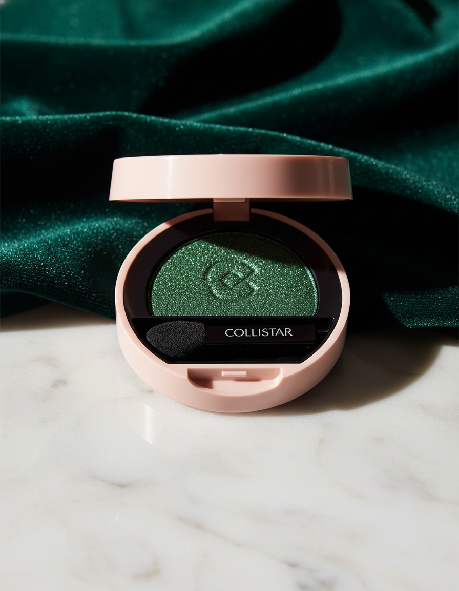 Collistar IMPECCABLE refillable compact eyeshadow #340-smeraldo frost 2 gr - Afbeelding 2