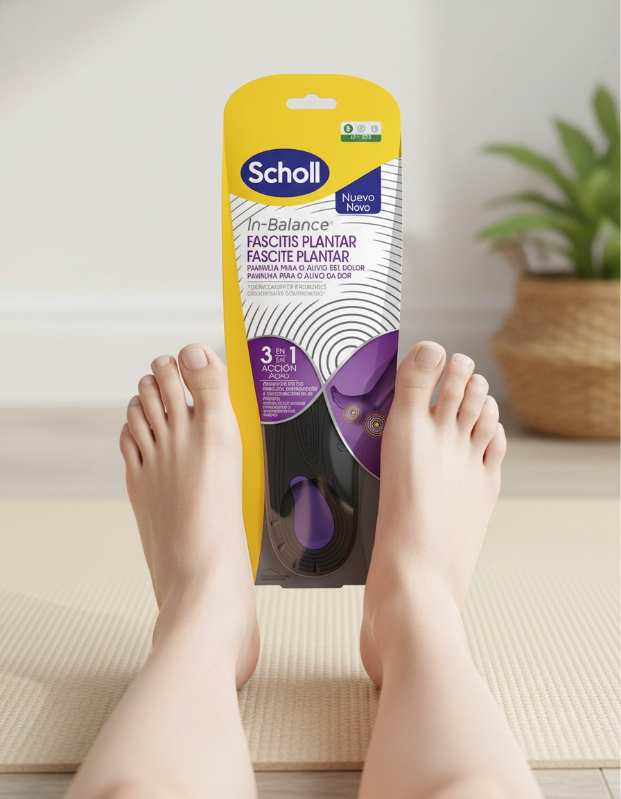Scholl PLANTAR FASCITIS anti-pain insoles with in-balance 3 in 1 technology #Size S 37-39.5 1 u - Afbeelding 2
