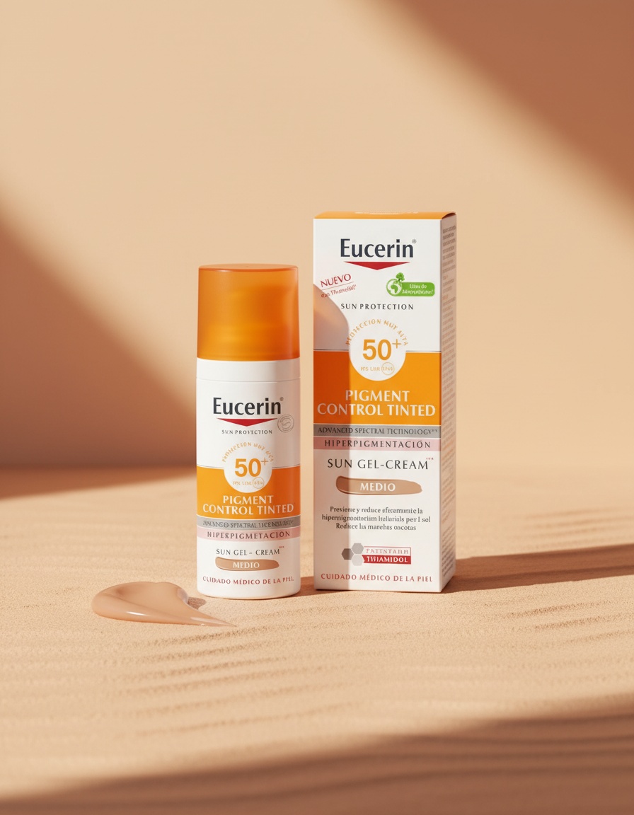 Eucerin SUN PROTECTION pigment control gel-cream color SPF50+ #medium 50 ml - Afbeelding 2