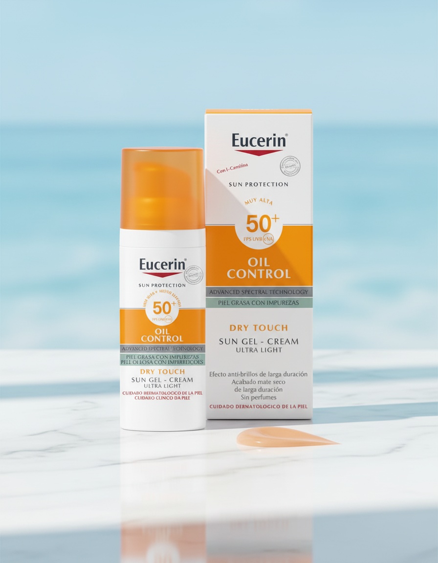 Eucerin SUN FACE OIL CONTROL DRY TOUCH gel-cream SPF50+ 50 ml - Afbeelding 2