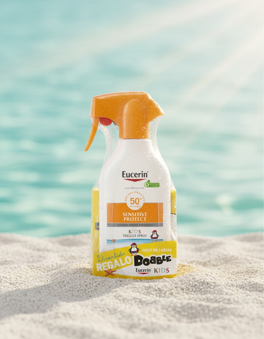 Eucerin SUN SENSITIVE PROTECT KIDS juego + pistola SPF50 250 ml - Afbeelding 2