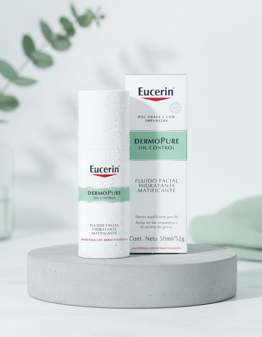 Eucerin DERMOPURE oil control mattifying moisturizing facial fluid 50 ml - Afbeelding 2