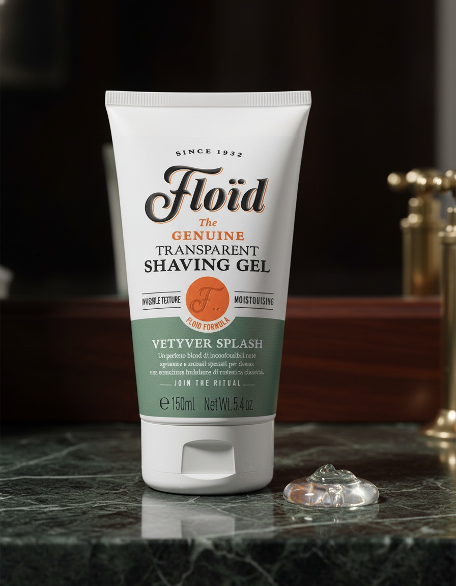 FLOÏD transparent shaving gel vetyver splash 150 ml - Afbeelding 2
