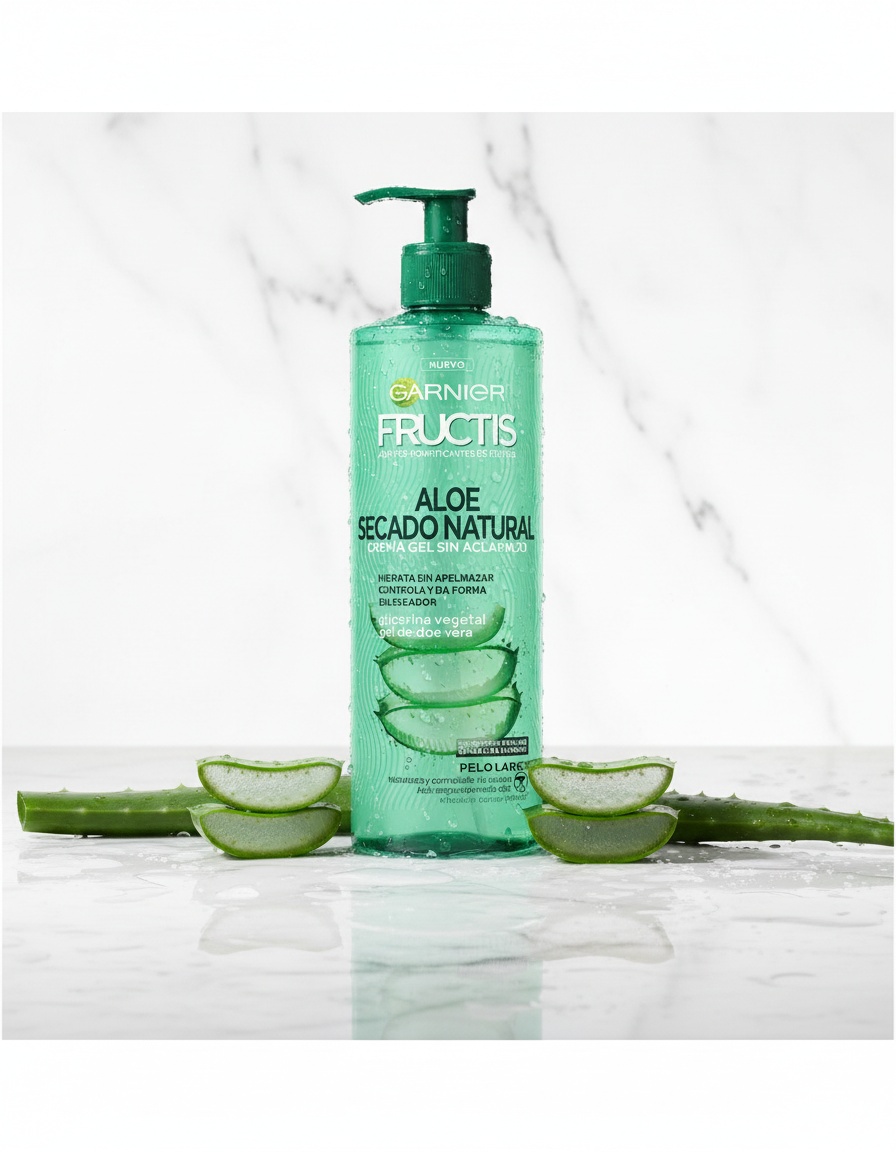 Garnier FRUCTIS ALOE NATURAL DRY gel cream without rinsing 400 ml - Afbeelding 2