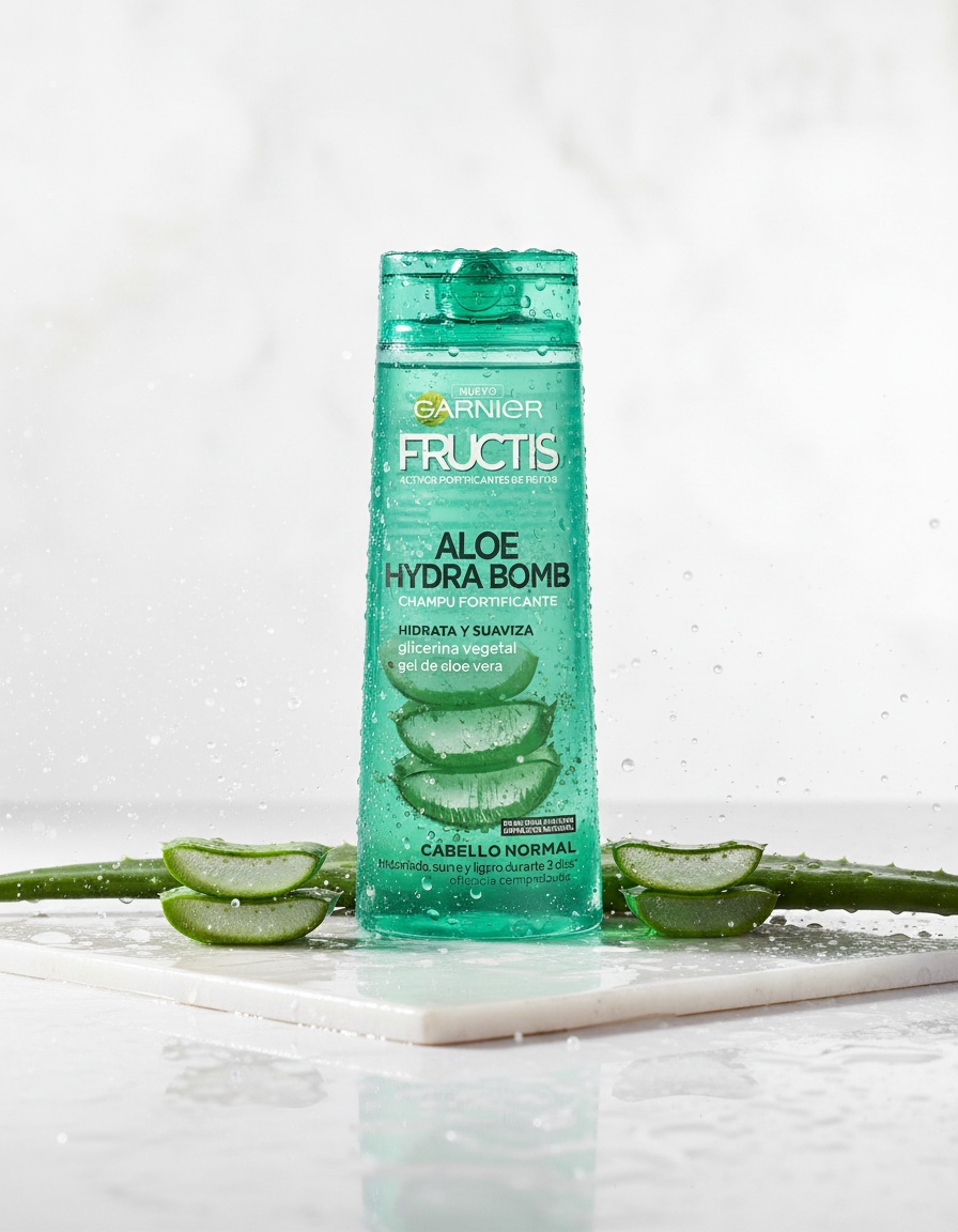 Garnier FRUCTIS ALOE HYDRA BOMB fortifying shampoo 360 ml - Afbeelding 2