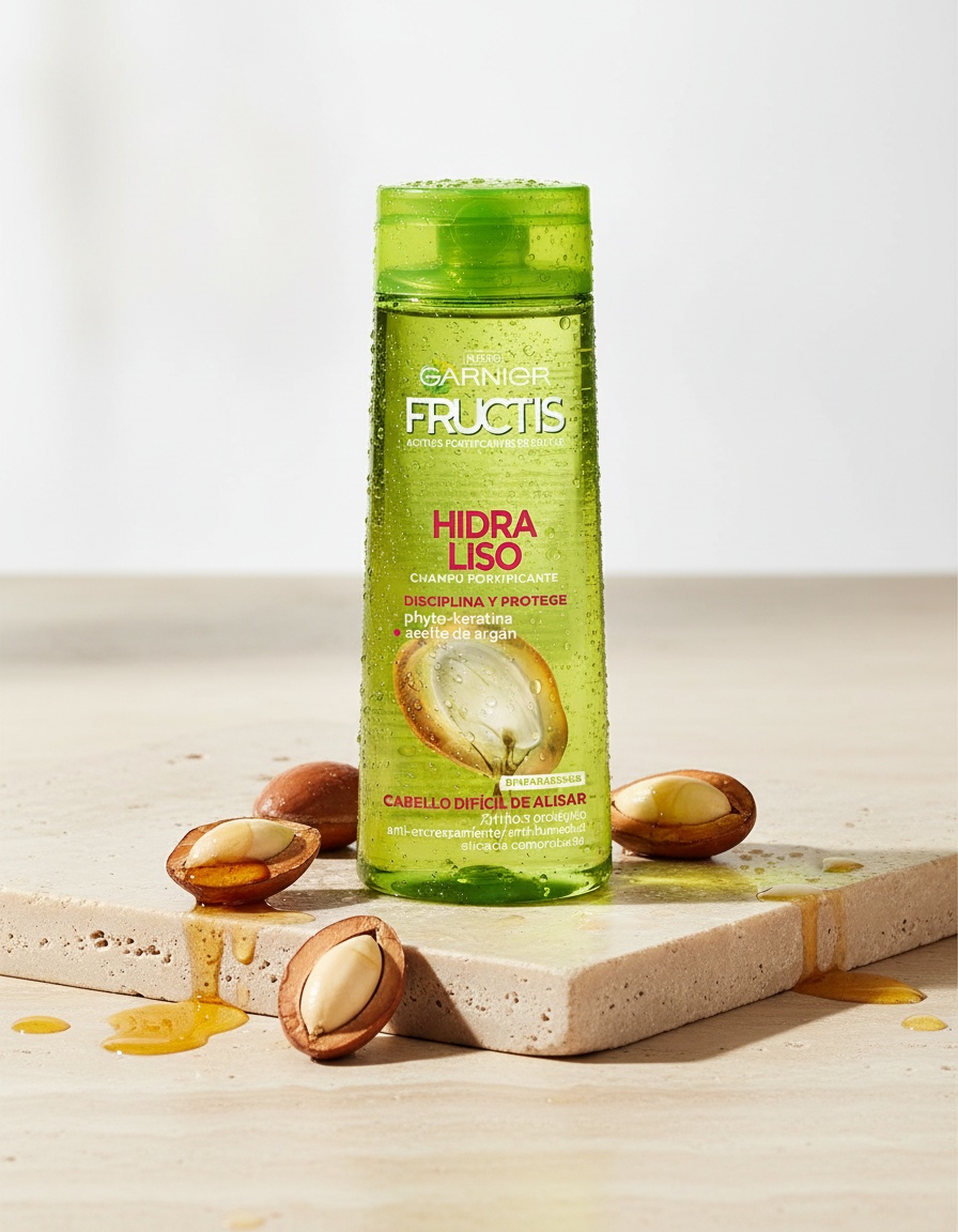 Garnier FRUCTIS HIDRA LISO 72H shampoo 360 ml - Afbeelding 2