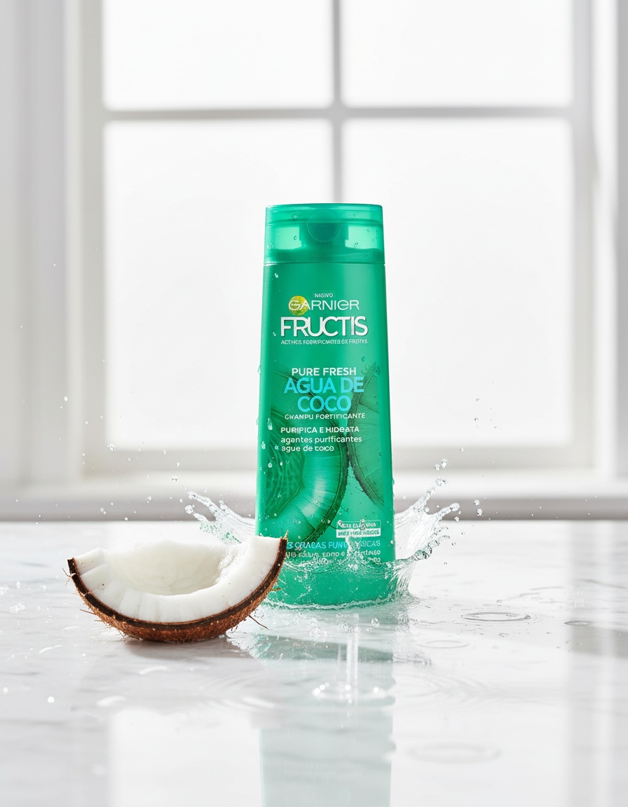 Garnier FRUCTIS PURE FRESH fortifying coconut water shampoo 300 ml - Afbeelding 2