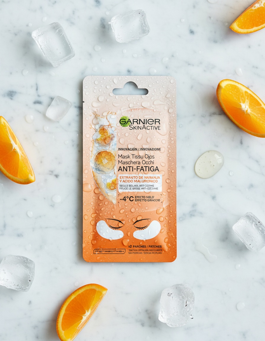 Garnier SKINACTIVE anti-fatigue eye mask with orange extract and hyaluronic acid x 2 patches - Afbeelding 2