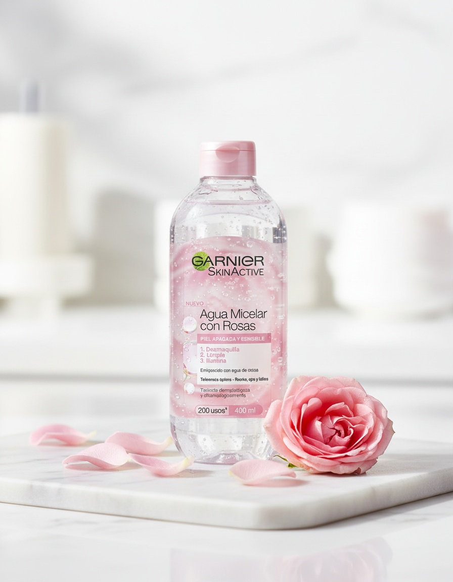 Garnier SKINACTIVE Rose Micellar Water for Dull-Sensitive Skin 400 ml - Afbeelding 2