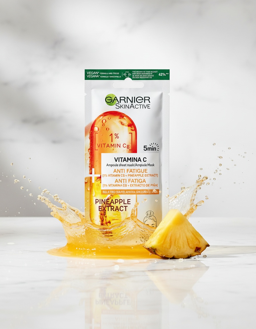 Garnier SKINACTIVE mascarilla vitamina c antifatiga 1 u - Afbeelding 2