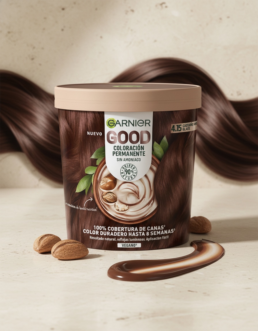 Garnier GOOD permanent color #4.15 icy chestnut 217 ml - Afbeelding 2