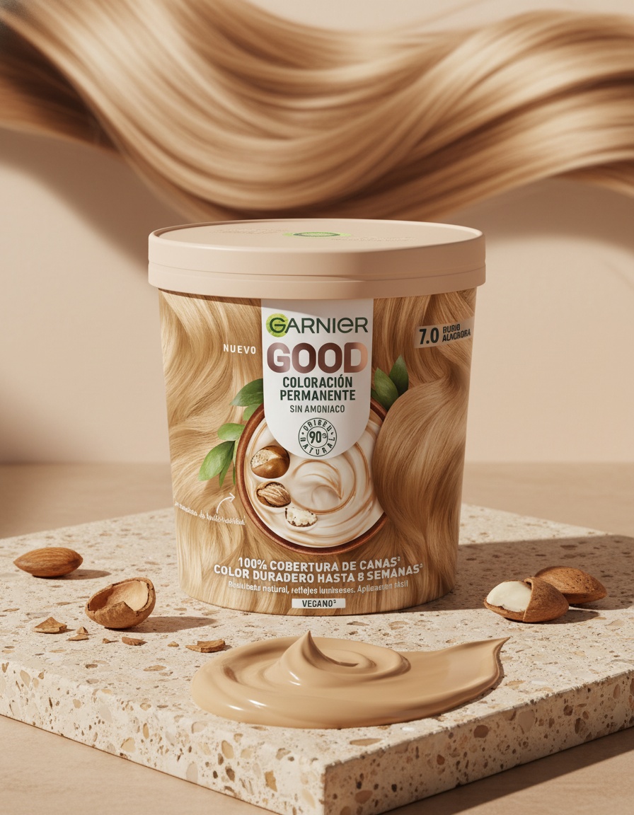 Garnier GOOD permanent color #7.0 almond blonde 217 ml - Afbeelding 2
