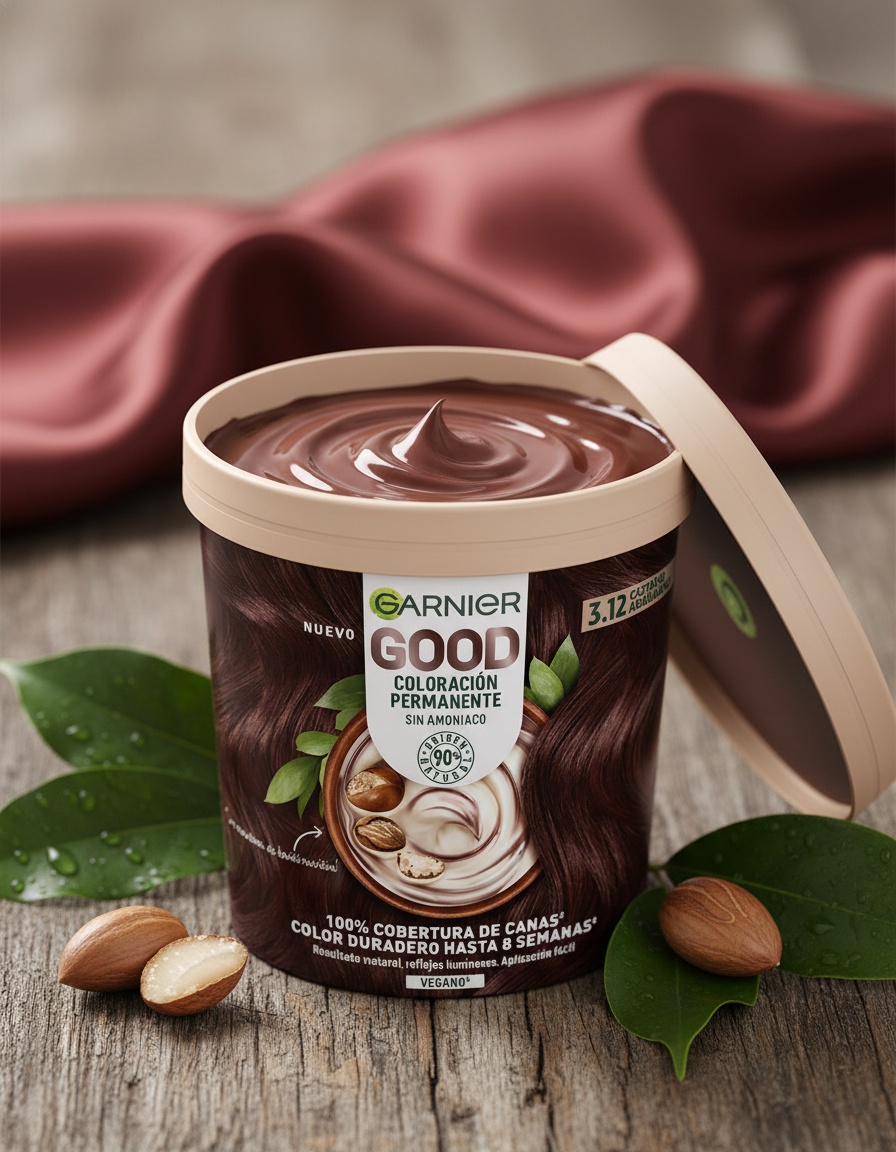 Garnier GOOD permanent color #3.12 blueberry brown 217 ml - Afbeelding 2