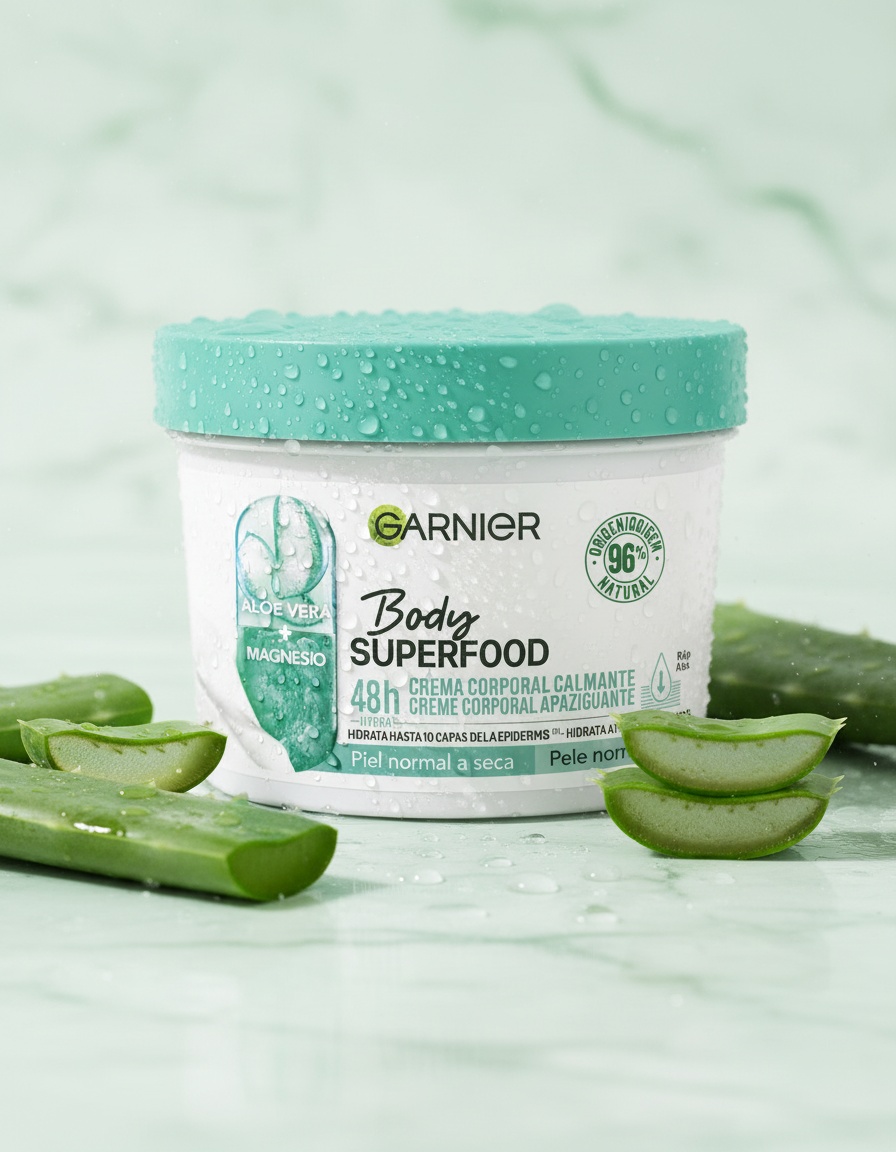Garnier BODY SUPERFOOD ALOE VERA crema corporal calmante piel normal a seca 380 ml - Afbeelding 3