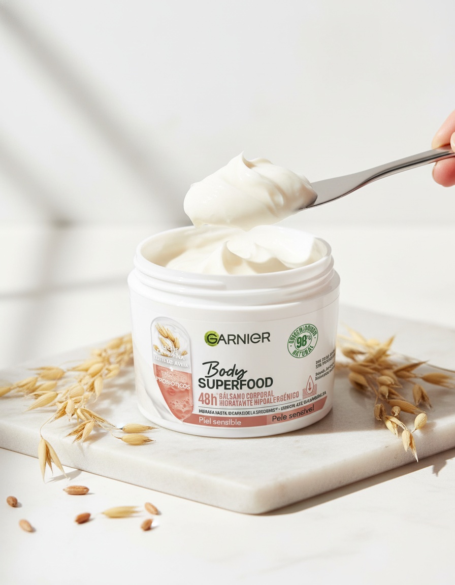 Garnier BODY SUPERFOOD AVENA bálsamo corporal hidratante hipoalergénico piel sensible 380 ml - Afbeelding 2