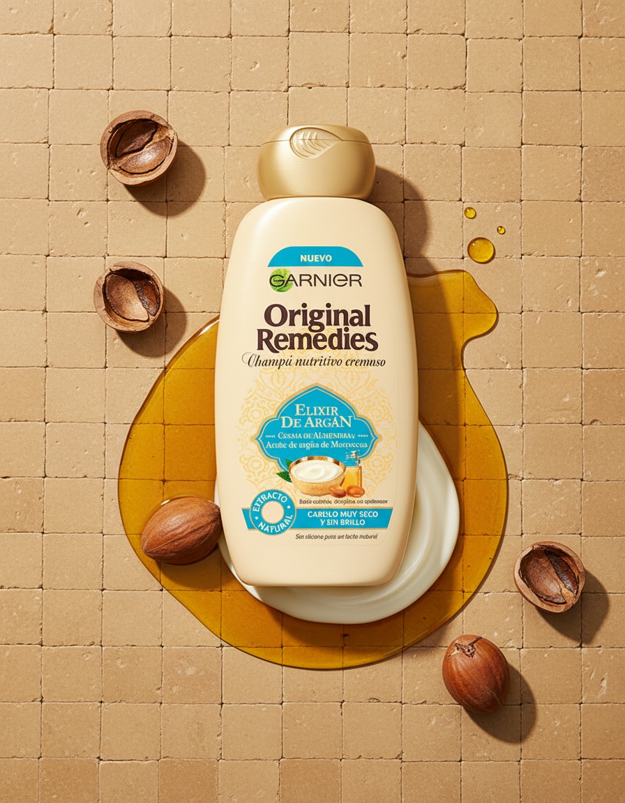 Garnier ORIGINAL REMEDIES argan elixir shampoo 300 ml - Afbeelding 2