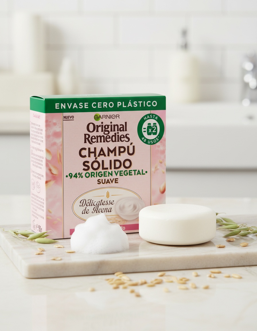 Garnier ORIGINAL REMEDIES Gentle Soothing Solid Shampoo 60g - Afbeelding 2