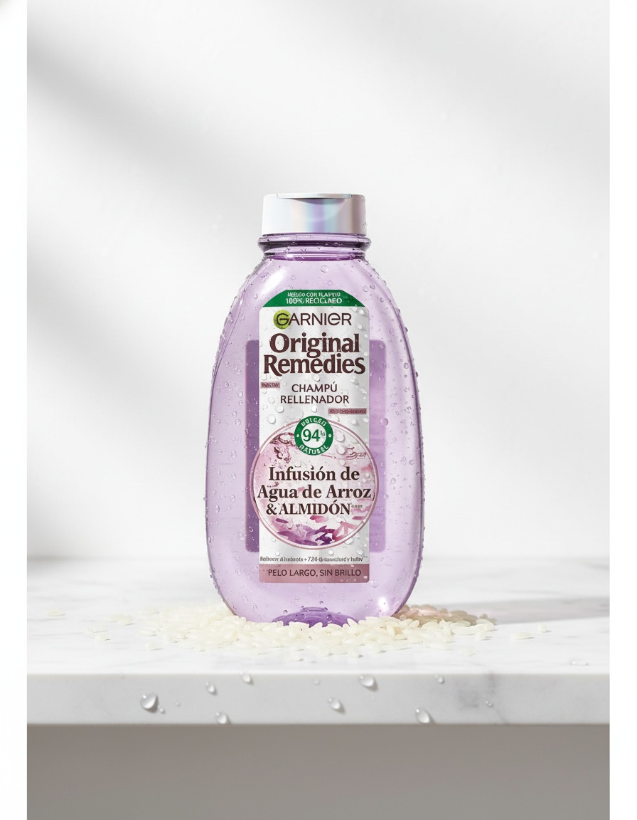 Garnier ORIGINAL REMEDIES rice water shampoo 300 ml - Afbeelding 2