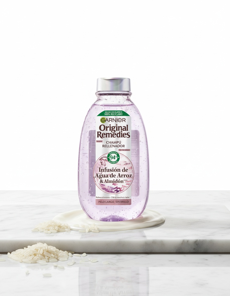 Garnier ORIGINAL REMEDIES rice water shampoo 400 ml - Afbeelding 2