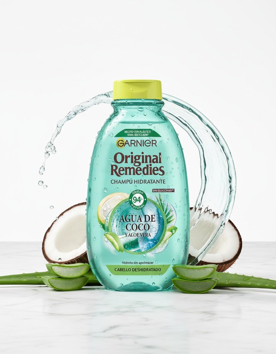 Garnier ORIGINAL REMEDIES coconut water shampoo 400 ml - Afbeelding 2