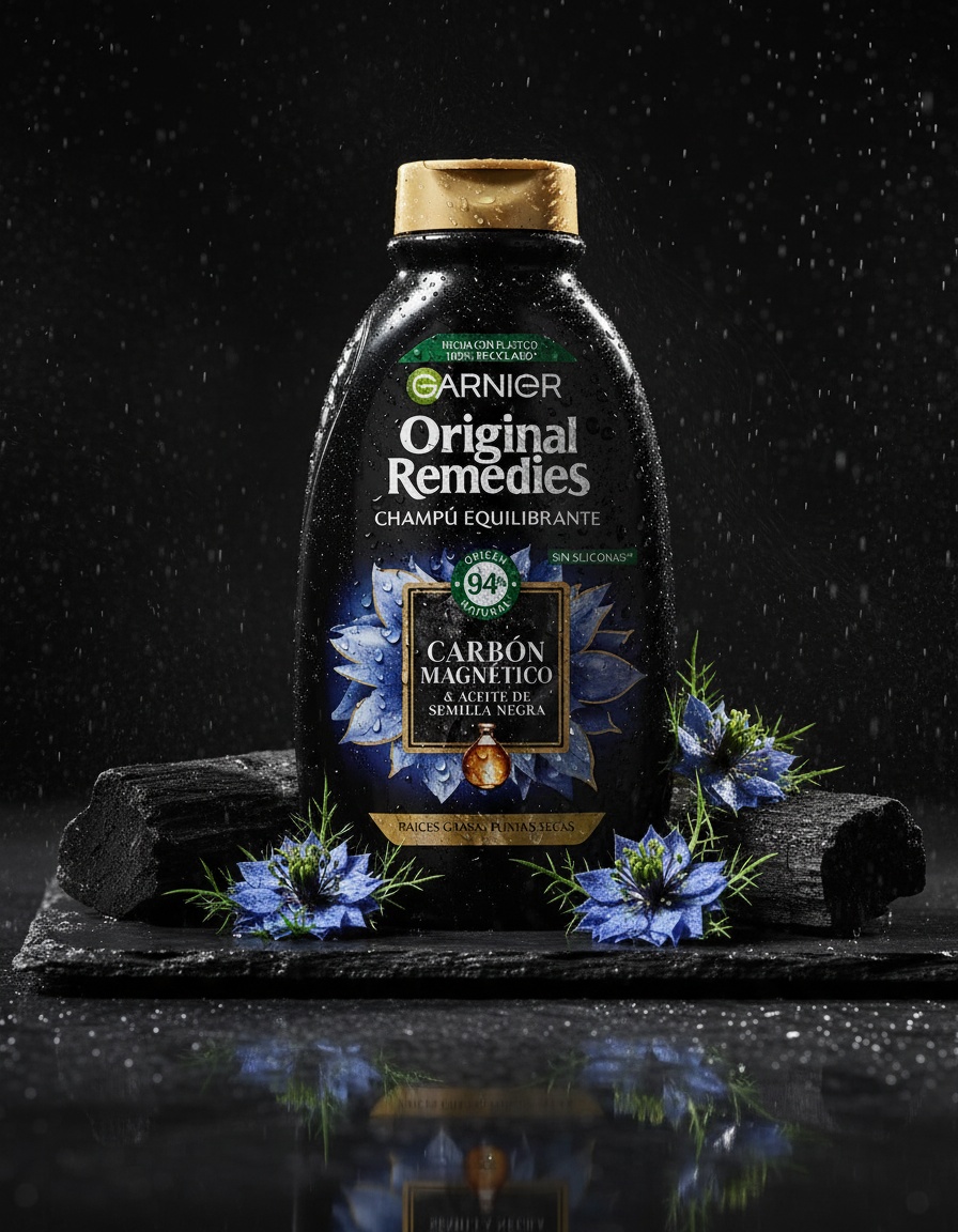 Garnier ORIGINAL REMEDIES Magnetic Charcoal Shampoo 400 ml - Afbeelding 2