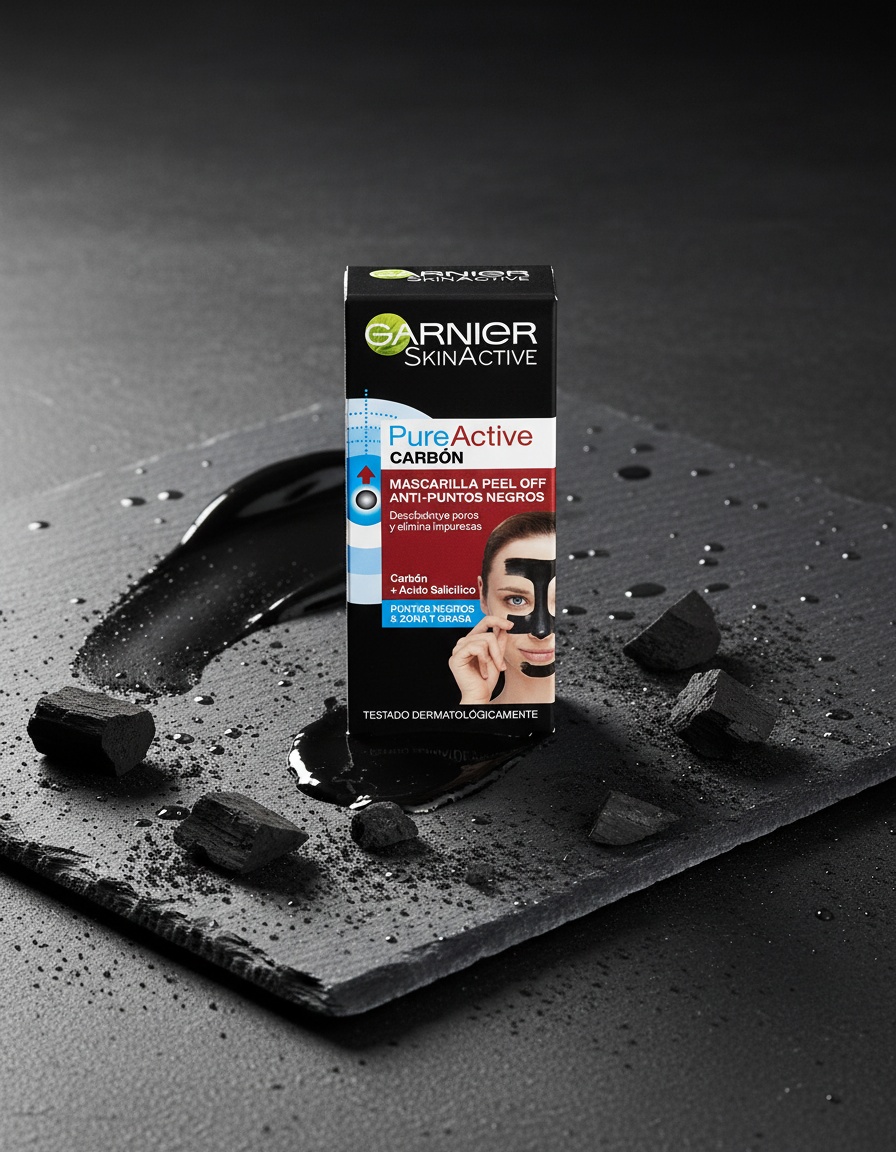 Garnier PURE ACTIVE CARBON mascarilla peel-off anti-puntos negros 50 ml - Afbeelding 2