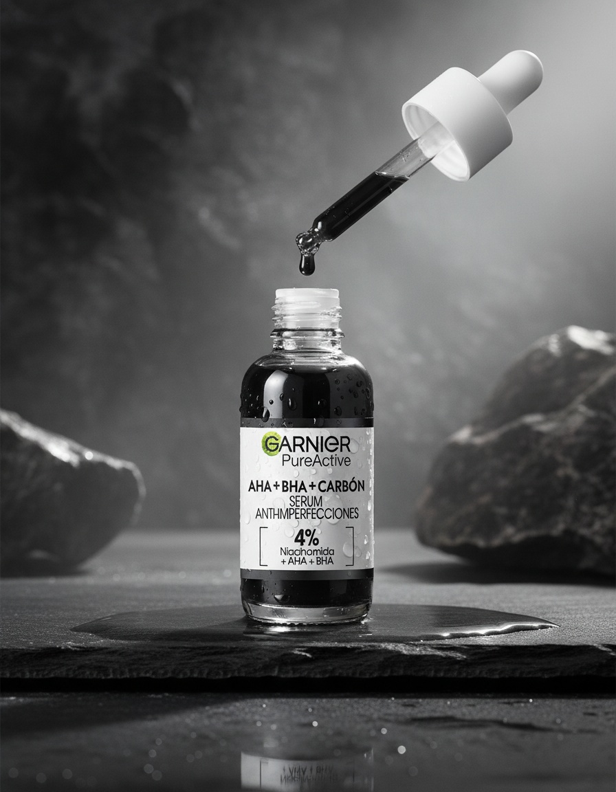 Garnier PURE ACTIVE AHA + BHA + CARBÓN sérum anti-imperfecciones 30 ml - Afbeelding 2