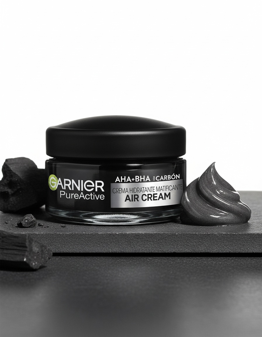 Garnier PURE ACTIVE AHA + BHA + CARBÓN crema hidratante matificante 50 ml - Afbeelding 2