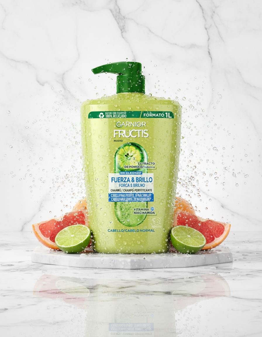 Garnier FRUCTIS STRENGTH & SHINE shampoo 1000 ml - Afbeelding 2