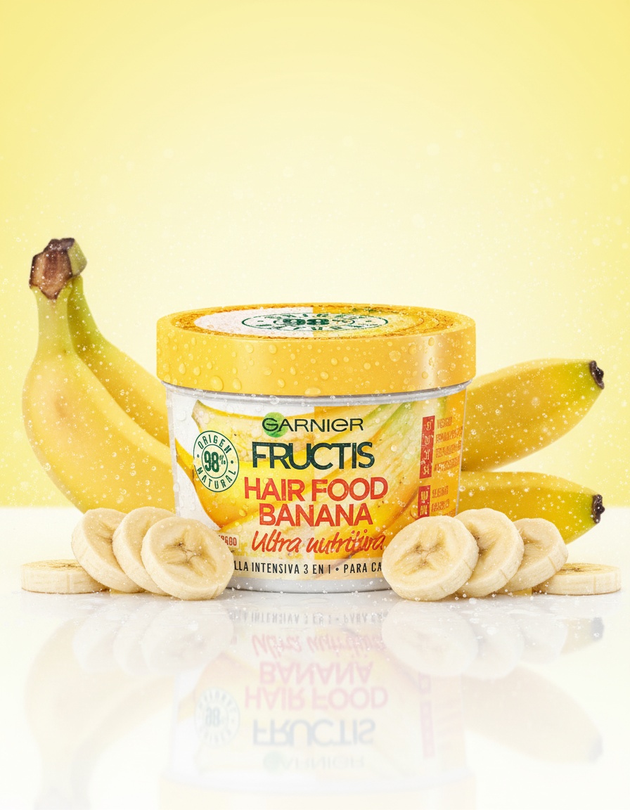 Garnier FRUCTIS HAIR FOOD BANANA ultra-nourishing mask 390 ml - Afbeelding 2