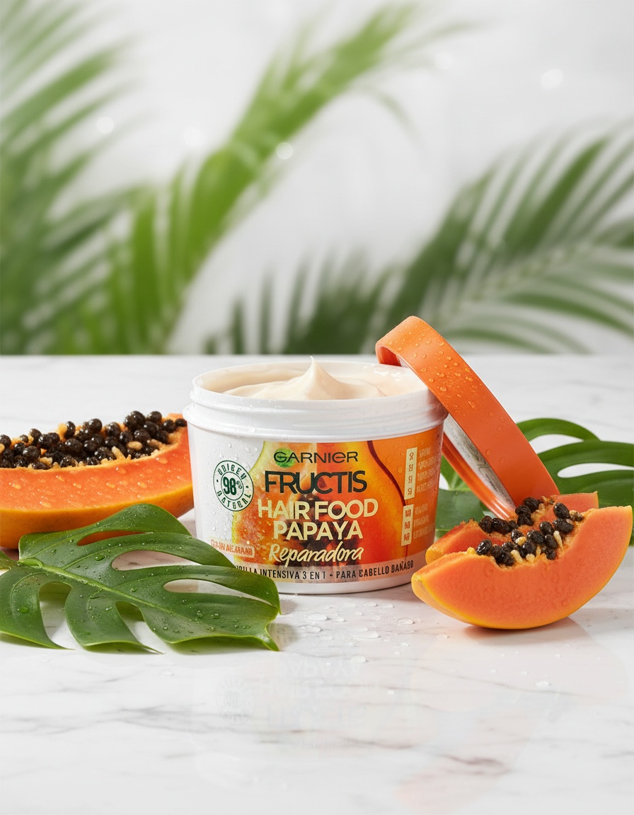 Garnier FRUCTIS HAIR FOOD PAPAYA repair mask 390 ml - Afbeelding 2