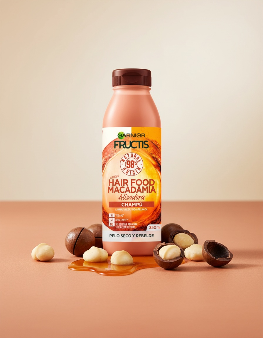 Garnier FRUCTIS HAIR FOOD MACADAMIA straightening shampoo 350 ml - Afbeelding 2