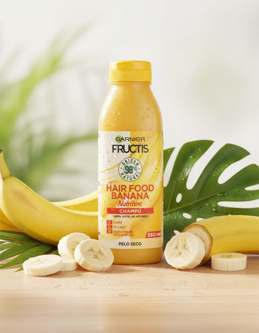 Garnier FRUCTIS HAIR FOOD BANANA ultra nourishing shampoo 350 ml - Afbeelding 2