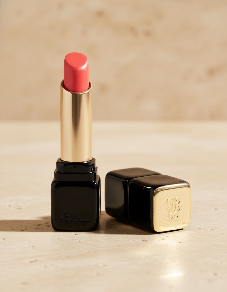 Guerlain KISSKISS barra de labios mate luminosa confort 16h #520 Sexy Coral 2,8 gr - Afbeelding 2