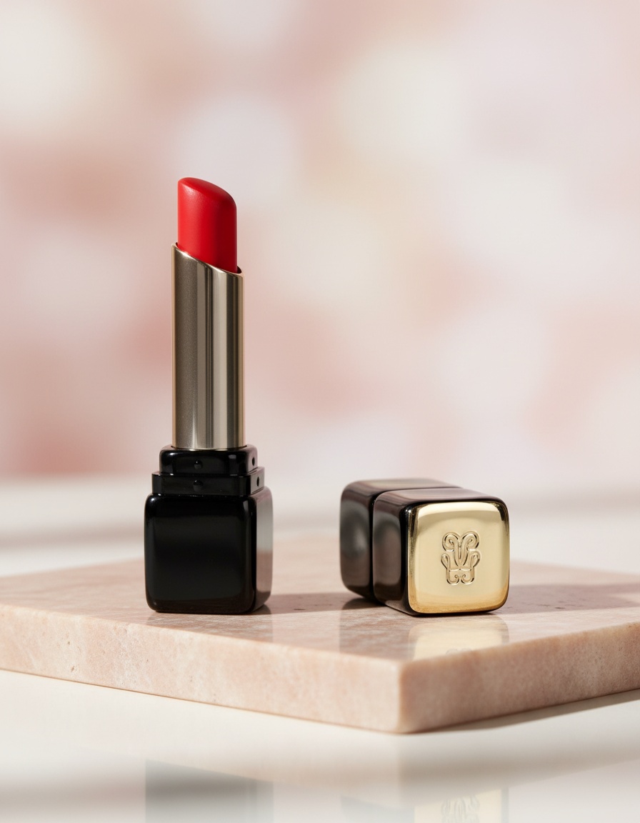 Guerlain KISSKISS barra de labios mate luminosa confort 16h #666-Lucky Pink 2,8 gr - Afbeelding 2