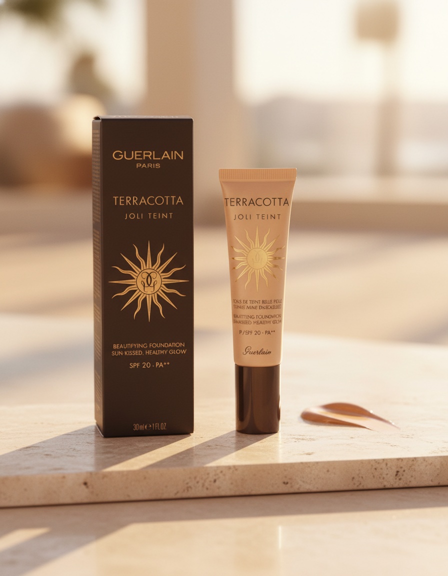 Guerlain TERRACOTTA JOLI TEINT base para una piel bonita y bronceada #Ebony30 ml - Afbeelding 2