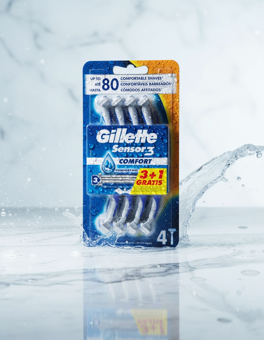 Gillette SENSOR3 COMFORT disposable razor blade 4 u - Afbeelding 2