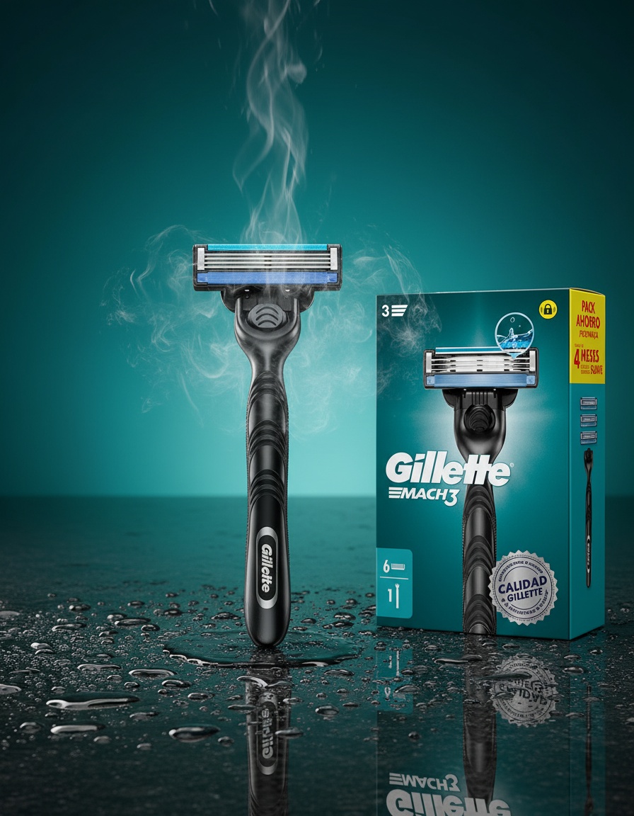 GILLETTE MACH 3 máquina + 6 recambios - Afbeelding 2