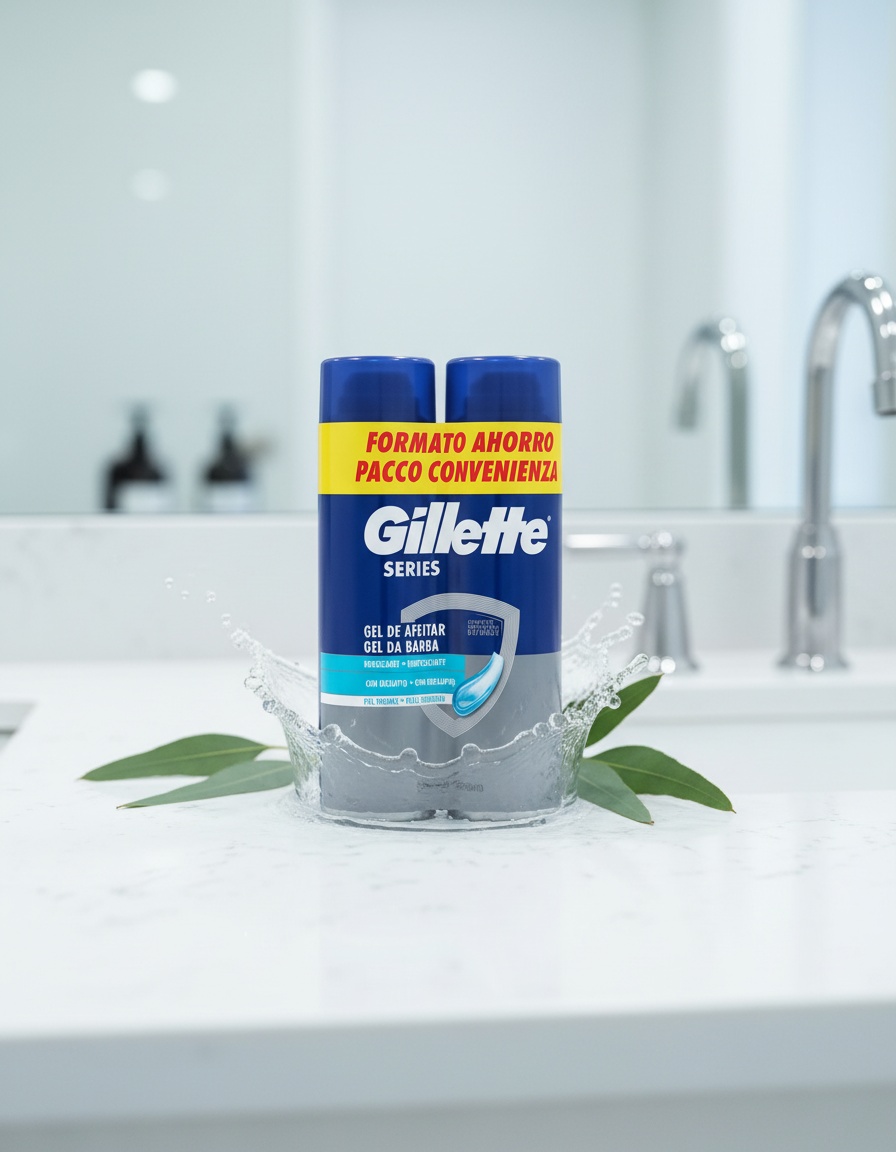 GILLETTE SERIES shaving gel sensitive skin 2 x 200 ml - Afbeelding 2