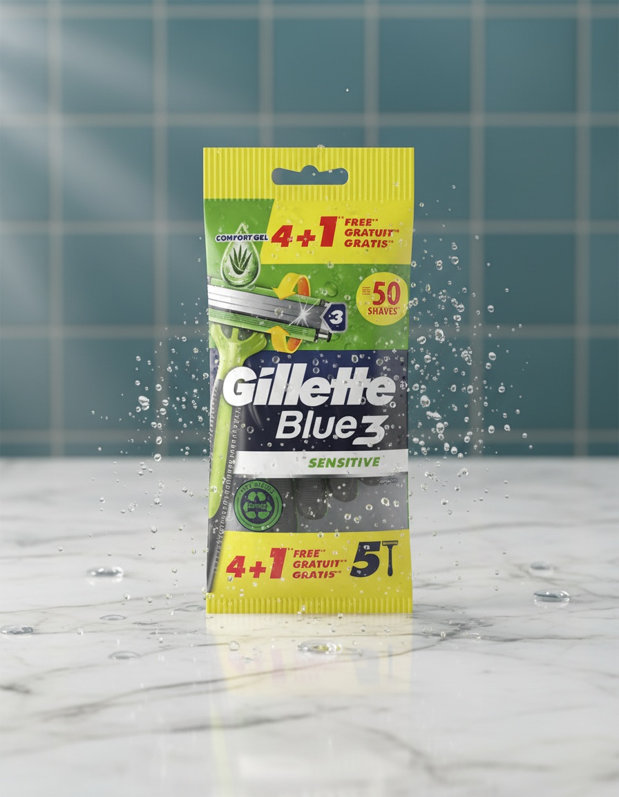 GILLETTE BLUE 3 SENSITIVE disposable razor blades 5 units - Afbeelding 2