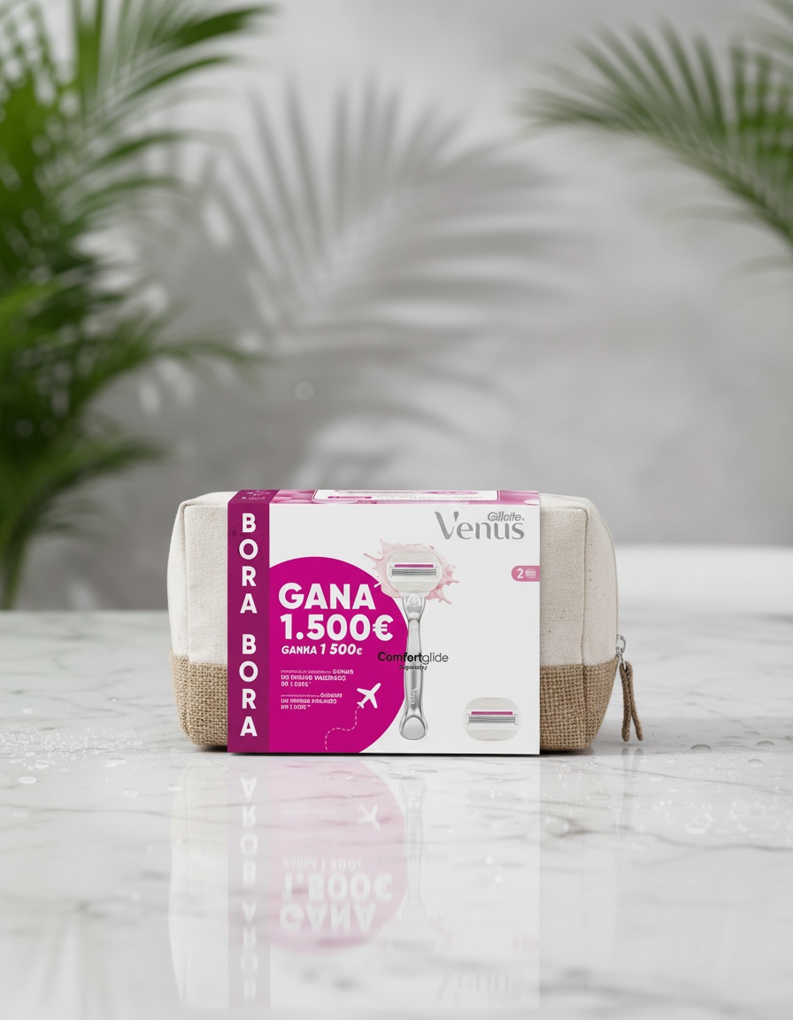 GILLETTE VENUS SUGARBERRY TOILETRY BAG BORA BORA machine + 2 refills - Afbeelding 2