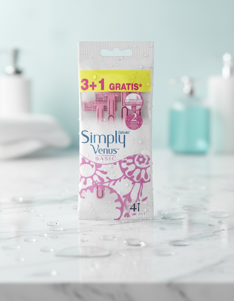 GILLETTE VENUS 2 SIMPLY BASIC disposable razors, 4 units - Afbeelding 3