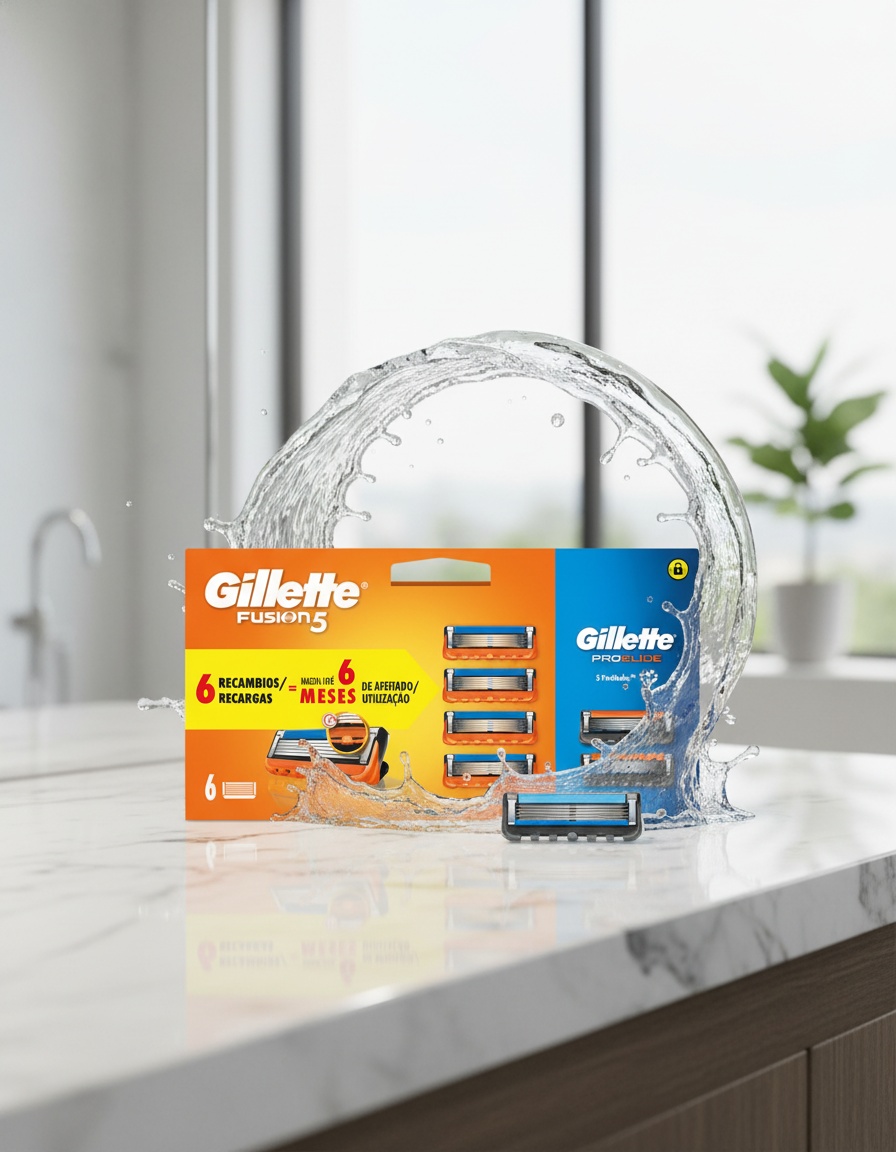 GILLETTE FUSION 5 charger 4 refills + PROGLIDE 2 refills - Afbeelding 2