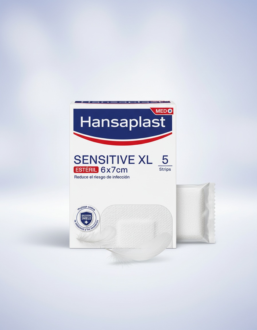 Hansaplast HP SENSITIVE XL dressings 6 x 7 cm 5 u - Afbeelding 3